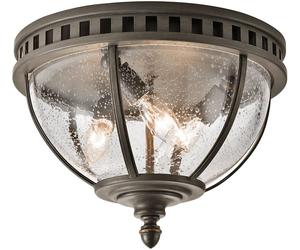 Elstead Lighting Halleron plafoniera per esterni 3x40 W grigio-marrone KL-HALLERON-F