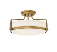 Lampadario Contemporaneo Harper In Acciaio Ottone Antico Vetro 3 Luci E27