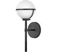 Elstead Lighting Hollis lampada da parete 1x40 W bianco-nero HK-HOLLIS1-O-BK-BATH