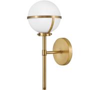 Elstead Lighting Hollis lampada da parete 1x40 W bianco-ottone HK-HOLLIS1-O-HB-BATH