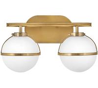 Elstead Lighting Hollis lampada da parete 2x40 W bianco-ottone HK-HOLLIS2-O-HB-BATH