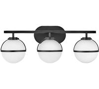 Elstead Lighting Hollis lampada da parete 3x40 W bianco-nero HK-HOLLIS3-O-BK-BATH