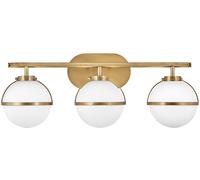 Elstead Lighting Hollis lampada da parete 3x40 W bianco-ottone HK-HOLLIS3-O-HB-BATH