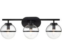 Elstead Lighting Hollis lampada da parete 3x40 W nero HK-HOLLIS3-C-BK-BATH