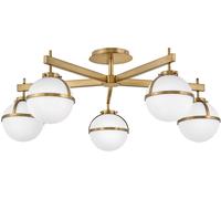 Elstead Lighting Hollis lampada da soffitto 5x40 W bianco-ottone HK-HOLLIS-5-O-HB