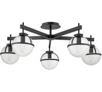 Elstead Lighting Hollis lampada da soffitto 5x40 W nero HK-HOLLIS-5-C-BK