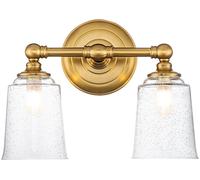 Elstead Lighting Huguenot Lake lampada da parete 2x3 W ottone FE-HUGOLAKE2BATH-BB