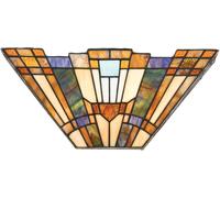 Appliques - Lampade Da Parete Tiffany Inglenook Metallo 2 Luci E14