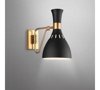 Applique Contemporanea Joan Acciaio Nero Mezzanotte Ottone Brunito 1 Luce E27