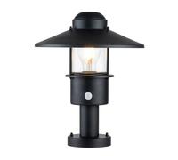 Elstead Lampioncino Klampenborg nero con sensore PIR ELSTEAD
