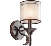 Elstead Lighting Lacey lampada da parete 1x40 W marrone-crema KL-LACEY1-MB