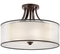 Elstead Lighting Lacey lampada da soffitto 4x40 W marrone-crema KL-LACEY-SFM-MB