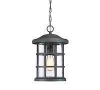 Elstead Lighting Lampada Da Esterno A Sospensione In Vetro Nero, H 32,5 Cm E27 [EEK: Non valutato]