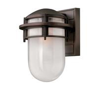 Elstead Lighting Lampada Da Parete Esterna IP44 Vetro Alluminio Bronzo H 27,3 cm [EEK: Non valutato]