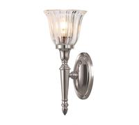Elstead Lighting Lampada Da Parete LED In Vetro Bagno IP44 Argento 3,5 W