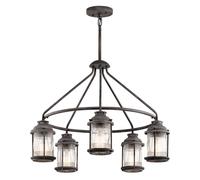 Elstead Lighting Lampadario A Sospensione In Acciaio, Vetro, Zinco, Marrone [EEK: Nicht bewertet]