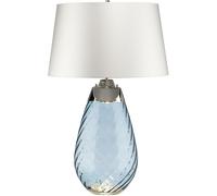 Elstead Lighting Lena lampada da tavolo 2x60 W blu-satinato LENA-TL-L-BLUE-OWSS