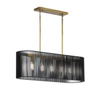 Elstead Lighting Linara lampada a sospensione, E27 5 luci, QN-LINARA-ISLE-BK, Linara [Lampade per Interni > Lampade a Sospensione]