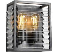 Elstead Lighting Louvre lampada da parete 2x60 W grigio LOUVRE2