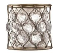 Applique Contemporanea Lucia Acciaio Argento Brunito Cristallo 1 Luce E14