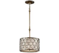 Elstead Lighting Sospensione Lucia Acciaio argento brunito Cristallo 1 luce E27
