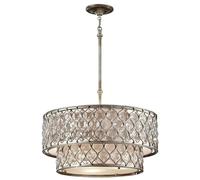 Elstead Lighting Lucia lampada sospesa 6x60 W argento FE-LUCIA-P-E-2TR