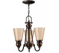 Elstead Lighting Mayflower lampada sospesa 3x60 W marrone HK-MAYFLOWER3