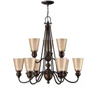 Elstead Lighting Mayflower lampada sospesa x60 W marrone HK-MAYFLOWER9