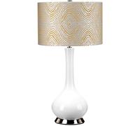 Elstead Lighting Milo lampada da tavolo 1x60 W bianco-grigio-nichel-giallo MILO-PN-TL-PSM