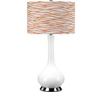 Elstead Lighting Milo lampada da tavolo 1x60 W bianco-nichel-arancione-crema MILO-PN-TL-LORA