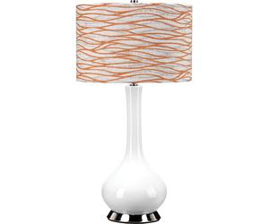 Elstead Lighting Milo lampada da tavolo 1x60 W bianco-nichel-arancione-crema MILO-PN-TL-LORA