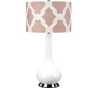 Elstead Lighting Milo lampada da tavolo 1x60 W bianco-nichel-beige MILO-PN-TL-OVTH