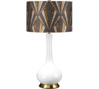 Elstead Lighting Milo lampada da tavolo 1x60 W bianco-ottone-grigio-marrone-giallo MILO-AB-TL-VOGPB