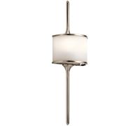 KICHLER Applique LED Mona IP44 altezza 55,9 cm stagnata KICHLER