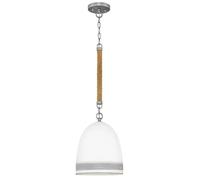 Elstead Lighting Nash lampada sospesa 1x60 W bianco-nichel HK-NASH-P-AN