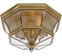 Elstead Lighting Newbury plafoniera per esterni 3x60 W ottone QZ-NEWBURY-F-PB
