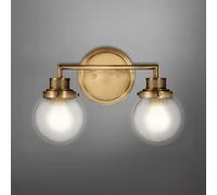 Elstead Lighting Poppy lampada a parete 2 luci, QN-POPPY2-HB-BATH, Poppy [Lampade per Interni > Lampade a Parete]
