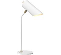 Lampada Scrivania Industrial Nordico Quinto Acciaio Bianco Ottone 1 Luce E27