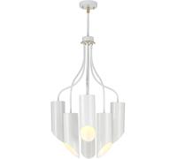 Elstead Lighting Quinto lampada sospesa 6x8 W bianco-ottone QUINTO6-WAB