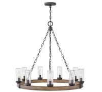 Elstead Lighting Sawyer lampada sospesa x40 W legno-ferro HK-SAWYER9-SQ