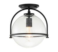 Plafoniera Industrial Nordica Somerset Acciaio Nero 1 Luce E27