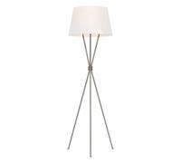 Elstead Lighting Stehlampe E27 Leinen Stahl Nickel, H 139,7 cm, 1 Luce [EEK: Non valutato]