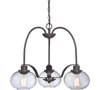 Lampadario Industrial Trilogy Metallo Bronzo Antico 3 Luci E27 3 Diffusori