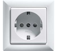 Eltako, Presa Schuko con scarico superiore, 1 pezzi, bianco puro, DSS + sdo55-RW