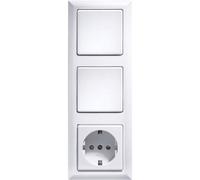 Eltako, Telaio 3 volte per pulsante, 1 pezzi, 55 X 55 mm, antracite, R3 di An