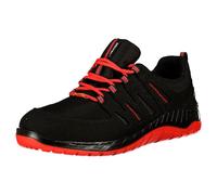 ELTEN MADDOX nero-rosso Low ESD S3S, scarpe antinfortunistiche da uomo, leggere, puntale in acciaio, materiale tomaia: tessuto, fodera interna: tessuto (traspirante), taglia 45