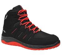 ELTEN Maddox Nero-Rosso Mid ESD S3S, Scarpe Antinfortunistiche per Donna e Uomo, Leggere, Puntale in Acciaio, Materiale Tomaia: Tessuto, Fodera Interna: Tessuto (Traspirante), Taglia 41