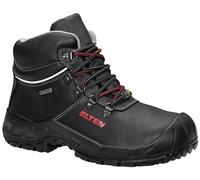 ELTEN Renzo GTX Mid ESD S3 CI - Scarpe antinfortunistiche da uomo e donna, in pelle, punta in acciaio, leggere, resistenti, 39, colore: Nero