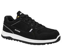 ELTEN Scarpe antinfortunistiche Journey Black Low ESD S3S, donna e uomo, in pelle, punta in acciaio, leggere, sportive, Nero , 42 EU
