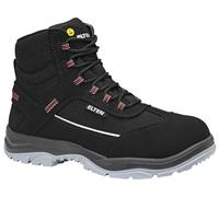 ELTEN Scarpe antinfortunistiche Matthew Mid ESD S3S tipo 2, donna e uomo, in tessuto, punta in acciaio, leggere, sportive, Nero , 44 EU